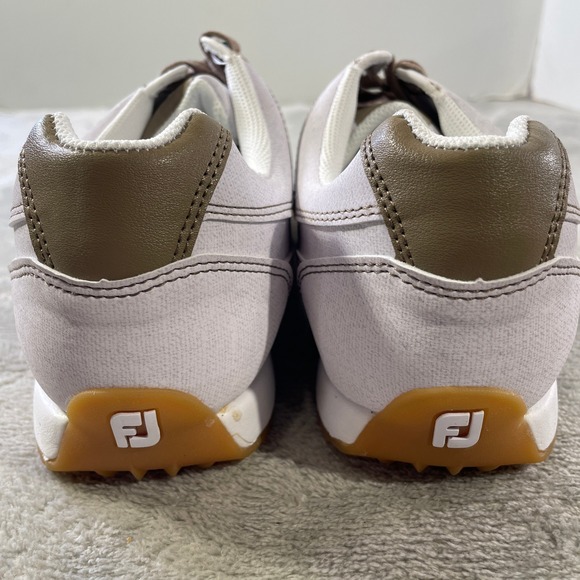 FootJoy Spikeless Golf Shoes Mens Size 10M White Brown Lace Up Light main image 9